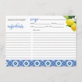 Citroendoucherecept Kaart (Voorkant)