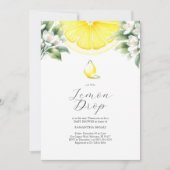 Citroendruppel Thema Baby Douche Uitnodigingen (Voorkant)