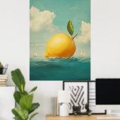 Citroeneiland in dromerige wateren poster (Thuiskantoor)