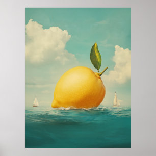 Citroeneiland in dromerige wateren poster
