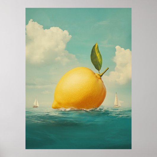 Citroeneiland in dromerige wateren poster (Voorkant)