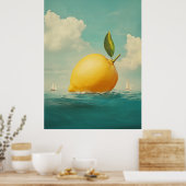 Citroeneiland in dromerige wateren poster (Keuken)