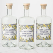 Citroenen Aangepaste Naam Limoncello Citroenlikeu Likeurfles Etiket (Flessen)