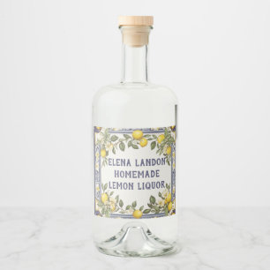  Citroenen Aangepaste Naam Limoncello Citroenlikeu Likeurfles Etiket
