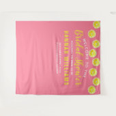 Citroenen Aquarel Roze Bruidsdouche Uitnodiging Wandkleed (Voorkant (horizontaal))