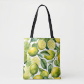 Citroenen Aquarelpatroonontwerp Tote Bag (Voorkant)