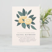 citroenen baby shower kaart (Staand voorkant)