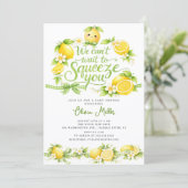 Citroenen Baby Shower Uitnodiging (Staand voorkant)