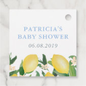 Citroenen Baby shower voor lieve baby boy Bedankjes Labels (Achterkant)