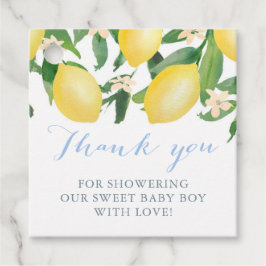 Citroenen Baby shower voor lieve baby boy Bedankjes Labels