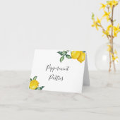 Citroenen bewerkbare tafel teken kaart (Gele Bloem)