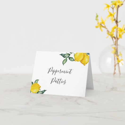 Citroenen bewerkbare tafel teken kaart (Gele Bloem)