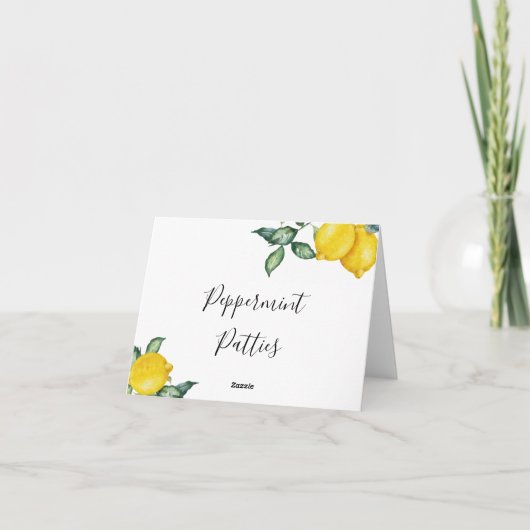 Citroenen bewerkbare tafel teken kaart (Achterkant)