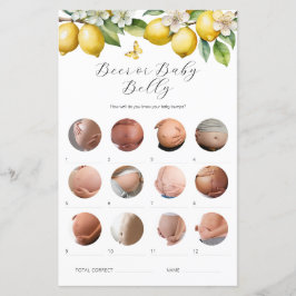 Citroenen Bier of Baby Belly Baby shower Spel