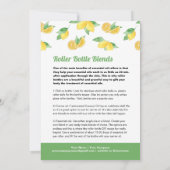 Citroenen & bladeren Essentiële olie Blends Roller Kaart (Achterkant)