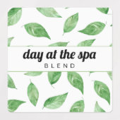 Citroenen & bladeren Etherische olie Roller Flesse Labels (Design 2)