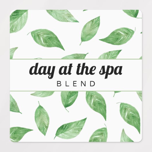 Citroenen & bladeren Etherische olie Roller Flesse Labels (Design 2)