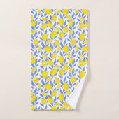 Citroenen Blauw Mediterraan Bad Handdoek (Handdoek)