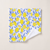 Citroenen Blauw Mediterraan Bad Handdoek (Wasdoekje)