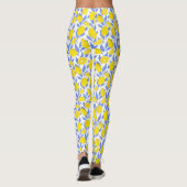 Citroenen Blauw Mediterraan Leggings (Achterkant)