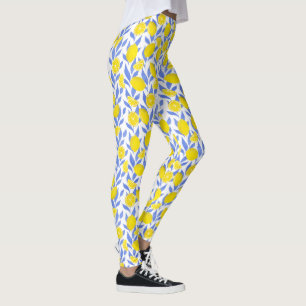 Citroenen Blauw Mediterraan Leggings