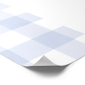 Citroenen blauwe gingham boog tuin verjaardag welk poster (Hoek)