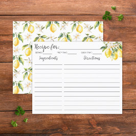 Citroenen Bloemen Boomtak Botanische Recept Kaart