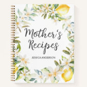 Citroenen Bloemen Krans Moeder Koken Recept Boek (Voorkant)