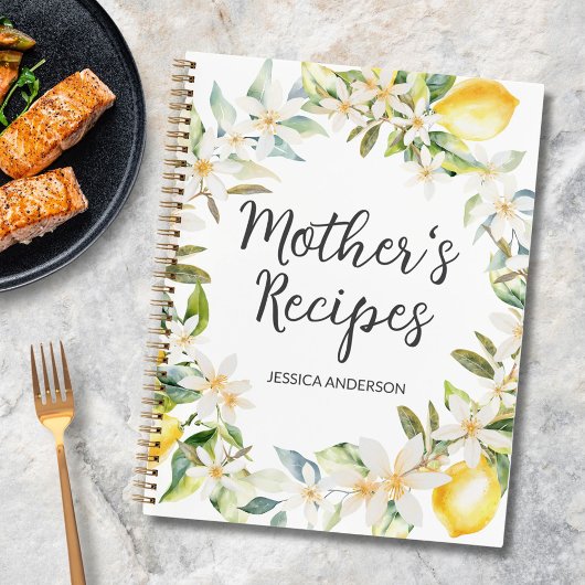 Citroenen Bloemen Krans Moeder Koken Recept Boek