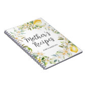 Citroenen Bloemen Krans Moeder Koken Recept Notitieboek (Rechterzijde)