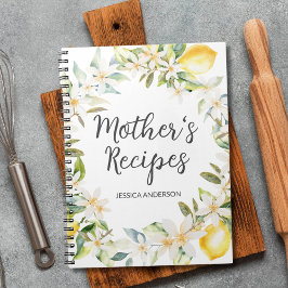 Citroenen Bloemen Krans Moeder Koken Recept Notitieboek