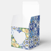 Citroenen Bloemen Mediterraans Mozaïek Tegels Brui Bedankdoosjes (Geopend)