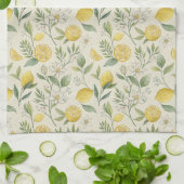 Citroenen & Bloemen Patroon Keuken Handdoek (Gevouwen)
