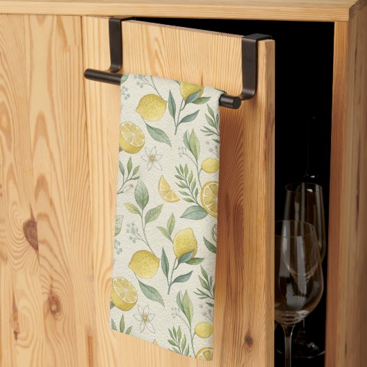 Citroenen & Bloemen Patroon Keuken Handdoek (Derde Gevouwen)