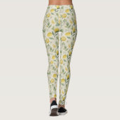 Citroenen & Bloemen Patroon Leggings (Achterkant)