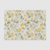 Citroenen & bloemen Patroon Weefsel Papier (Voorkant)