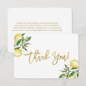 Citroenen bloemkaart bedankt (Voorkant / Achterkant)