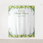 Citroenen Bloesem Bruidsfeest Feest Fotohokje Acht Wandkleed (Voorkant)