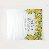 Citroenen Bloesem Bruidsfeest Fotocabine Achtergro Wandkleed (Voorkant (horizontaal))