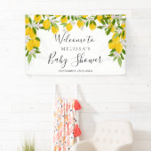 Citroenen bloesem groen Baby shower Welkom Spandoek (Insitu)