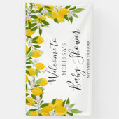 Citroenen bloesem groen Baby shower Welkom Spandoek (Verticaal)