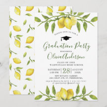 citroenen bloesem groen chique afstudeerfeest