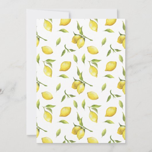 citroenen bloesem groen chique afstudeerfeest kaart (Achterkant)