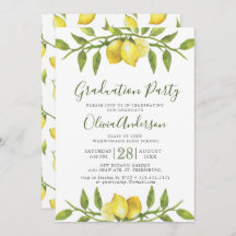 citroenen bloesem groen chique afstudeerfeest