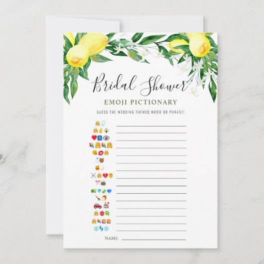 Citroenen bloesem groen Vrijgezellenfeest spel Kaa Kaart (Voorkant)