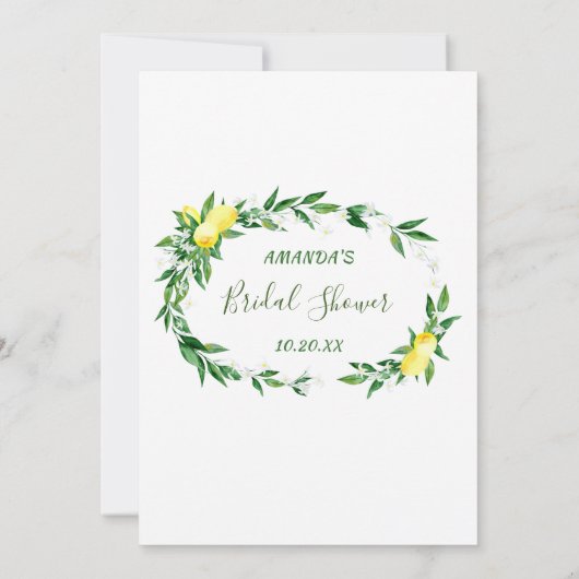 Citroenen bloesem groen Vrijgezellenfeest spel Kaa Kaart (Achterkant)