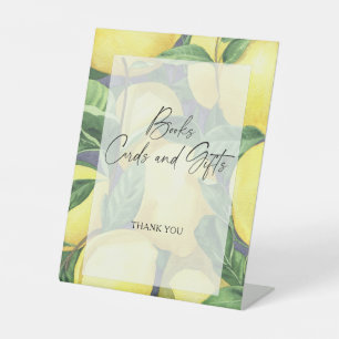 CITROENEN - BOEKEN KAARTEN EN GESCHENKEN POSTER RECLAMEBORD MET VOETSTUK