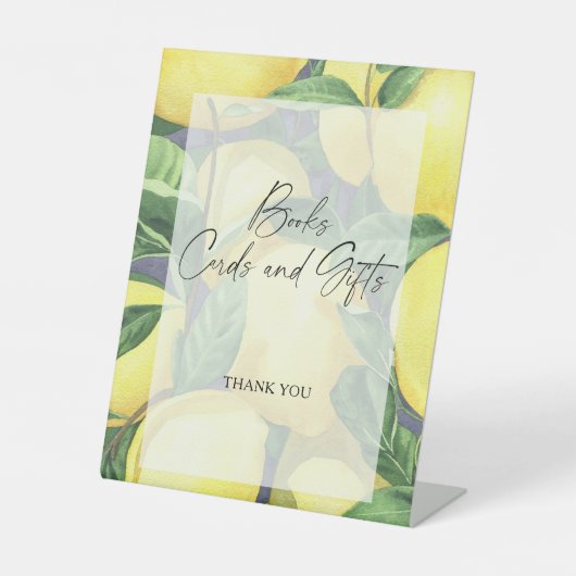 CITROENEN - BOEKEN KAARTEN EN GESCHENKEN POSTER RECLAMEBORD MET VOETSTUK (Voorkant)