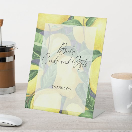 CITROENEN - BOEKEN KAARTEN EN GESCHENKEN POSTER RECLAMEBORD MET VOETSTUK (Insitu)