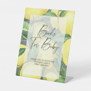 Citroenen - boeken voor baby poster reclamebord met voetstuk